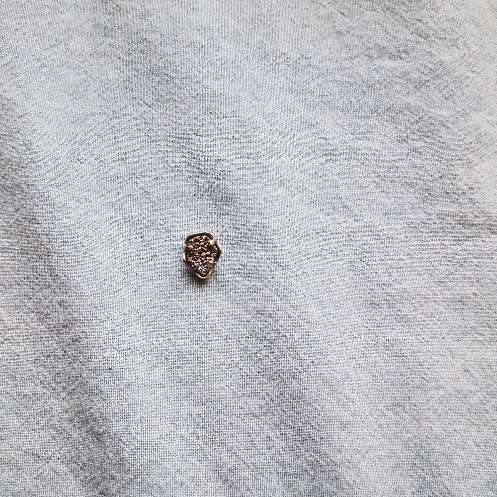 Kendra scott silver drusy gunmetal necklace charm